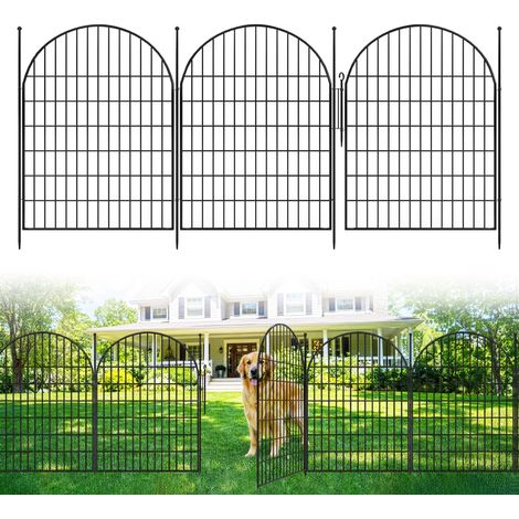 Barrière décorative métal jardin – 40po×23,6pi – sans creuser (1/5)