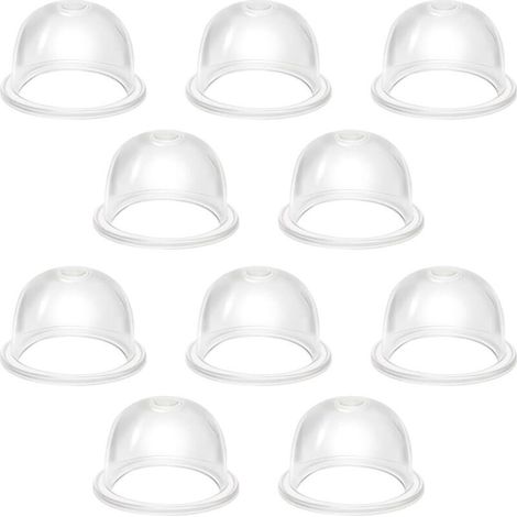 10 Pièces Pompe D'amorce pour Tondeuse, Poire Amorcage Pompe D'ampoule D'amorce 19mm Transparente Tasse D'huile de Carburateur Poire Amorcage Debroussailleuse pour Souffleur Tondeuse (1/5)