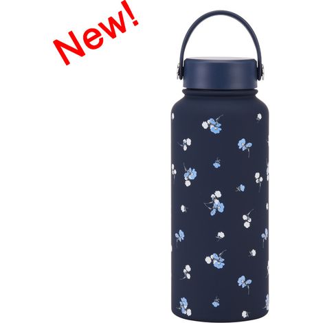 Bouteille Eau 2025 1L Grande Capacité Isotherme Sport Portable Poignée Impression pour Femme (1/5)