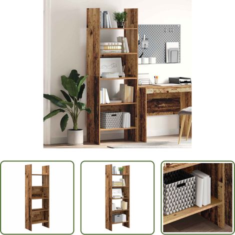 vidaXL Étagère en bois - Bibliothèque Bois ancien 60 x 35 x 180 cm Bois d'ingénierie (1/5)