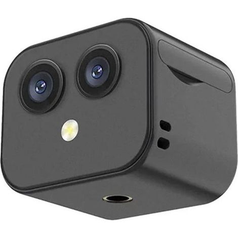 Caméra WiFi, caméra interphone bidirectionnelle sans fil, avec batterie intégrée et support magnétique, adaptée à une utilisation intérieure et extérieure.