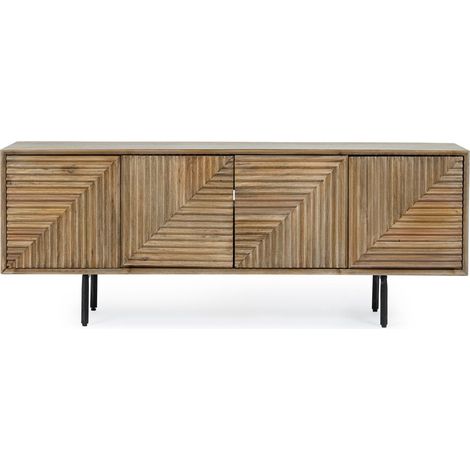 Meuble TV 140x32,5x53 cm en bois de manguier (1/5)