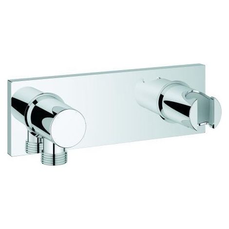 Raccord mural Grohtherm F 26878 avec support de douche intégré sans UPK chromé