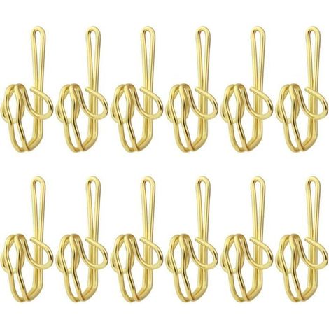 Paket mit 100 robusten und massiven Metall-Vorhanghaken.