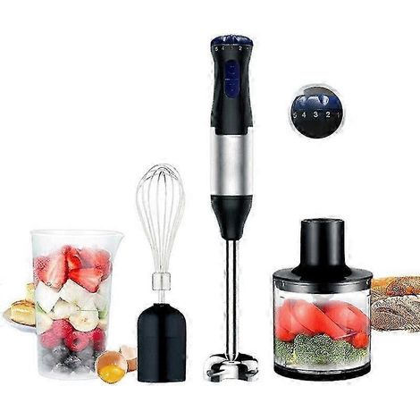 Mixeur plongeant 4 en 1, hachoir, mixeur électrique à main pour cuisine (1/4)