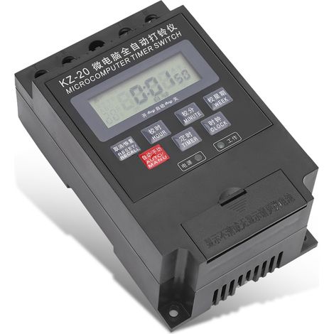 Minuterie programmable KZ-20 pour sonnette électrique, interrupteur marche/arrêt, relais horaire programmable pour écoles, 220 V (1/5)