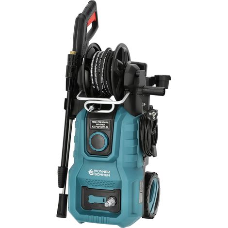 Könner & Söhnen KS PW160V-BL limpiadora de Alta presión 2000 W, 160 Bar, con Motor de inducción sin escobillas, Mango telescópico, Lanza metálica y Manguera de Alta presión Reforzada de 8 m (1/5)