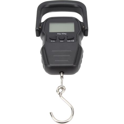 Balance à ressort portable 50 kg en acier ABS avec écran LCD, balance à bagages numérique suspendue pour les voyages, le shopping et la pêche (1/5)