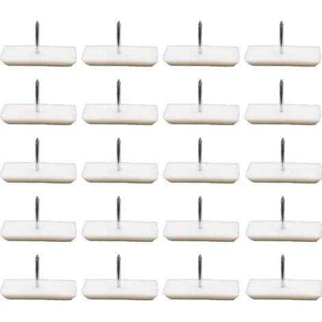Lot de 20 clous pour pieds de meubles en bois et plastique pour canapé, table, bureau, 30 x 12 mm, clou simple (1/2)