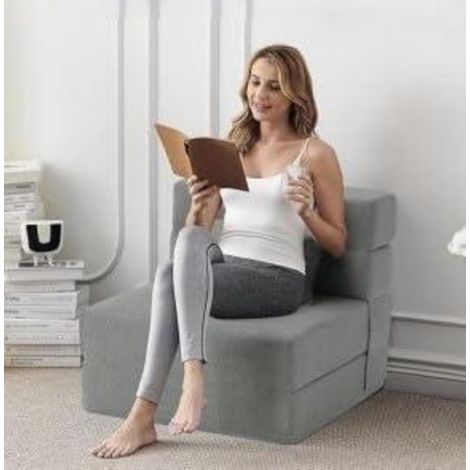 Klappbares Sesselbett aus Cord, 4-in-1 Schlafsofa mit waschbarem Bezug, Beige (1/5)