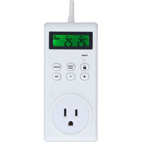 Thermostat Outlet Wireless Programmable Automatic Temperature Controller Socket Switch US Plug 120V
