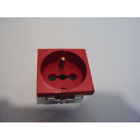 Prise modulaire 16A 2p+t à détrompage type 45 connectique arriere L'EBENOID 011503