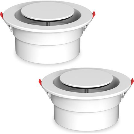 Lot de 2 valves à disque 100 mm en aluminium épais pour ventilateur d'extraction, ventilateur de tuyau, chambre à coucher, salle de bain, bureau (1/5)
