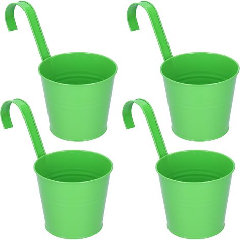 hängende Blumentöpfe aus Eisen für Sukkulenten – Garten- und Balkonaccessoire (Grün, abnehmbar) (1/5)
