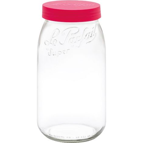 Bocal Le Parfait Color Vis 3l Rouge Conservation Hermétique Et Colorée - Le Parfait (1/5)