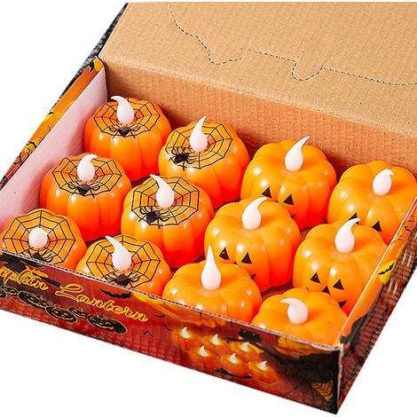 Bougies LED en plastique sans flamme pour décorations d'Halloween (1/5)