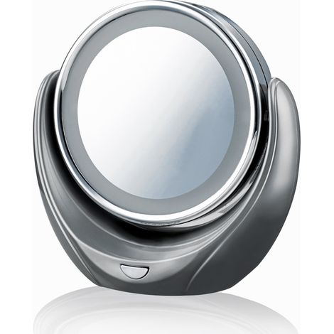 Specchio A Led Zoom 5x Orientabile Con Supporto A Batteria Silver Dcg Lm 3055 (1/4)