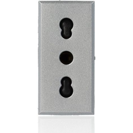 BTICINO HC4180 - Presa 2P+T 10/16A 250 Vac - Bipasso Interasse 19Mm E 26Mm - Alveoli Schermati - Tech - Axolute