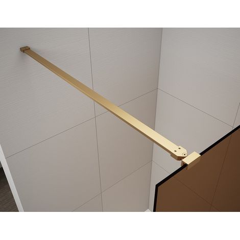 Barre de support murale pour paroi de douche ESCA 1200 mm, or mat (1/3)