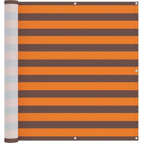 Paravent de balcon brun orangé, 110 x 200 cm, tissu Oxford. (1/2)