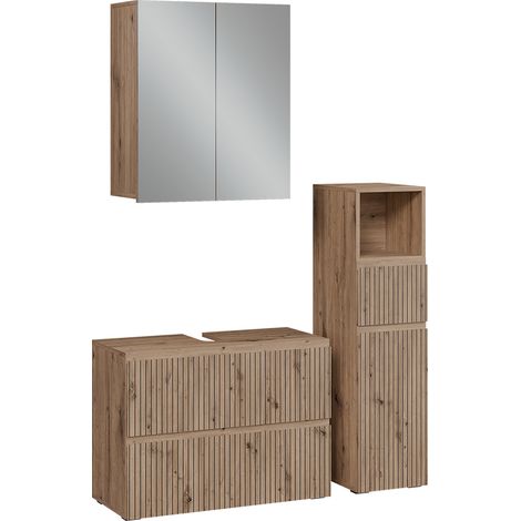 Conjunto de muebles de baño de 3 piezas Takumi, Artesano, 3 partes, Vicco (1/5)