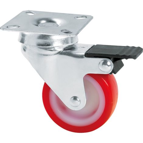 Ruota arredamento art. 235bis avo c/freno 40 mm - portata 15 kg