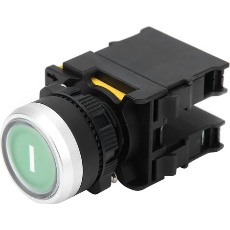 Interrupteur à bouton-poussoir de démarrage étanche pour équipements électriques, 220 V CA, 10 A, vert (1/5)