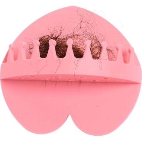 Recolector de pelo para ducha  Recolector de pelo con carcasa de silicona, ventosa de montaje en pared antiobstrucción para cocina, baño y ducha (1/5)