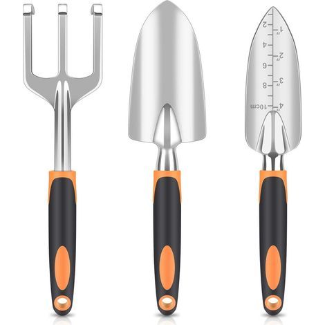 Gartengeräte-Set – Gartenkelle – Gartenrechen – Pflanzkelle – 3-teiliges Set (1/5)