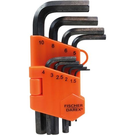 FISCHER DAREX - Cle male hexagonales x 9 avec porte outils (1/5)