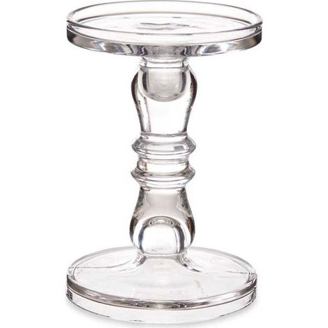 Chandelier porte bougie en verre taillé 13x13x19cm (1/3)