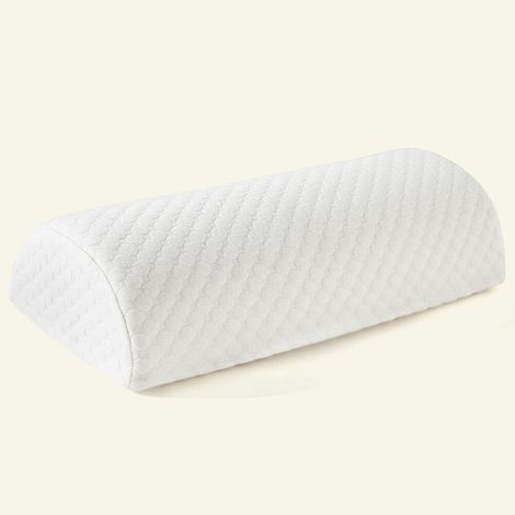 Oreiller cylindrique pour les jambes, oreiller en mousse à mémoire de forme à rebond lent, oreiller demi-lune pour usage domestique-AquaForge (1/2)
