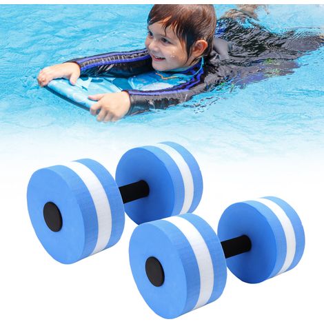 2 Pcs Dumbbells pour Yoga et Fitness Femme Homme Enfants Matériel de Sport EVA Flottant Bleu (1/5)