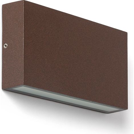Aplique de Pared Exterior LED 10W Aluminio Iluminación Doble Cara CCT Seleccionable Brooky M Óxido (1/5)