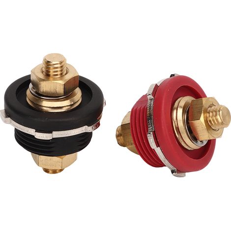 2 connecteurs de batterie universels 250A noirs et rouges, 3/8 pouce, pour camping-car et bateau (1/5)