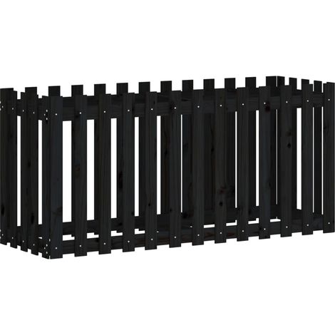 Maison Exclusive - Hochbeet Latten-Design Schwarz 150x50x70 cm Ma