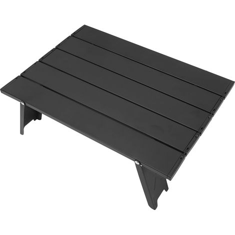 Table de plage portable en aluminium, ultralégère et pliante, idéale pour le camping, les pique-niques et les plages. Mini table de plage pliante compacte avec sac de transport. (1/5)