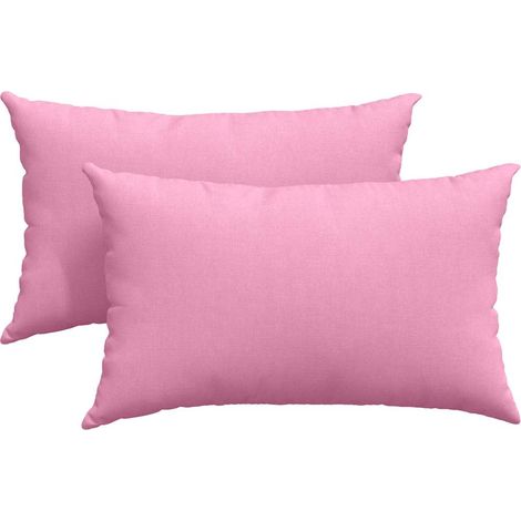 Maison Exclusive - Cuscini da Divano 2 pcs Rosa 50 x 30 cm Tessuto
