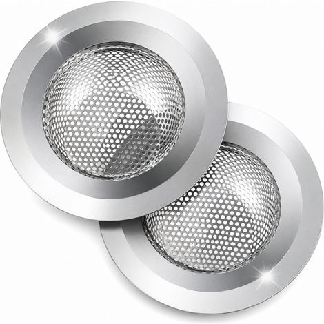 2 Filtri Scarico Lavello Acciaio Inox Ø9 cm Anti-Intasamento 79532