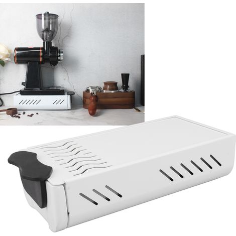 Mini boîte de récupération du marc de café, type tiroir, boîte de récupération du marc de café, boîte de récupération du marc de café en acier inoxydable pour machine à café, blanche. (1/5)