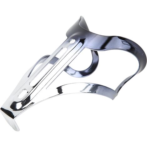 Robuster Fahrradflaschenhalter, abgerundete Kanten, leuchtende Farbe, leicht, kompatibel mit Rennrädern und Mountainbikes. Silbergrau. (1/5)