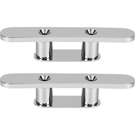 Taquet de bateau de 10 pouces, 2 pièces, Base ouverte, quai marin en acier inoxydable pour yachts (1/5)