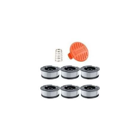 PA 6 Bobines Fil Coupe Bordure Compatible Black Decker ST5530 GLC3630 STC1820 BESTA530 525 avec Ressort (1/4)