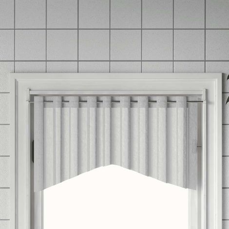 Tringles à rideaux, 2 pièces, blanches et argentées, 90-135 cm, aluminium