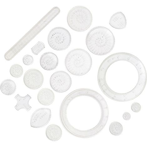 Règle de peinture multifonctionnelle en plastique (22 pièces) (1/5)