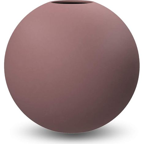 Vase sphérique, en céramique, Couleur : Rose cendré, 8 cm (1/3)