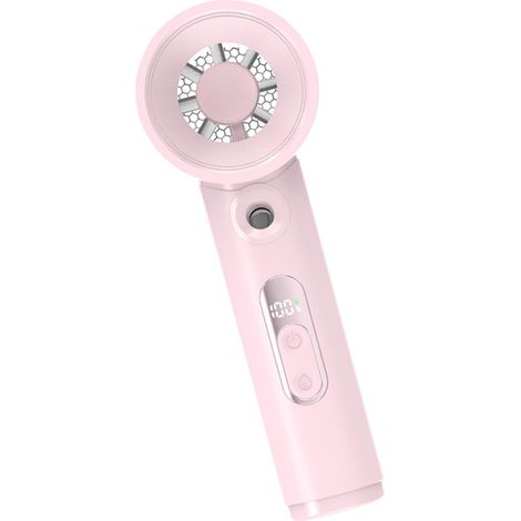 Ventilateur brumisateur portable, 5 vitesses et humidificateur intégré. Compact et pratique pour un usage quotidien, confort durable. - Rose (1/5)