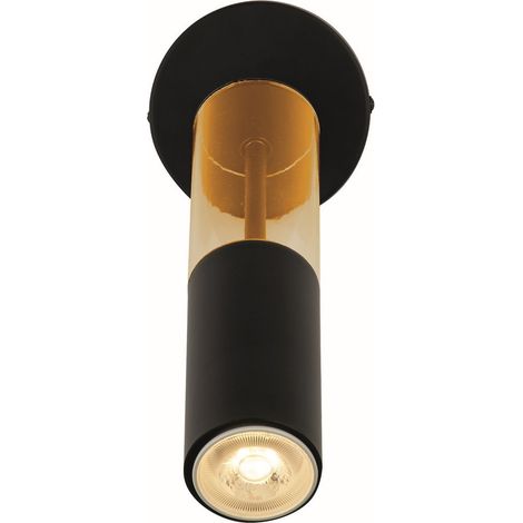 Searchlight Merrygold Wandleuchte aus schwarzem, bernsteinfarbenem Acryl (1/4)