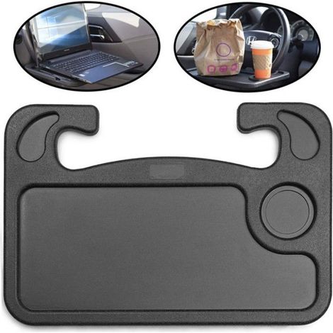 Support de Volant - 42 x 28 cm - Pour Ordinateur Portable et Porte-Stylo - Bureau Automobile 2 en 1 - 1 Pièce (1/5)