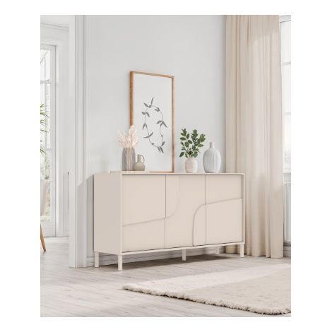 Buffet STONE 3 portes – Cashmere mat (1/4)